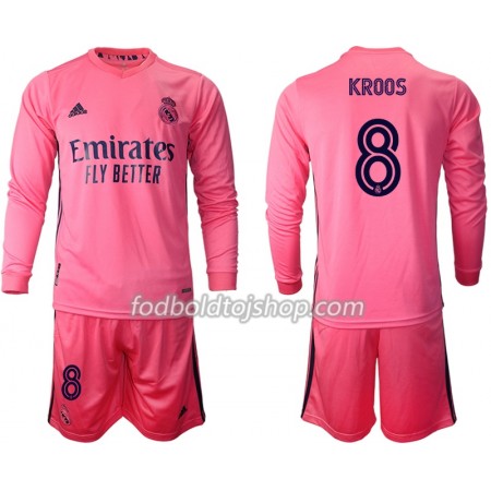 Real Madrid Toni Kroos 8 Børn Udebane Fodboldsæt 2020-21 L/S (+ Korte bukser)